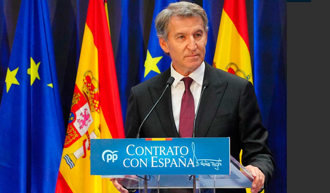 Feijóo proclama que el cambio será con valores o no será.
